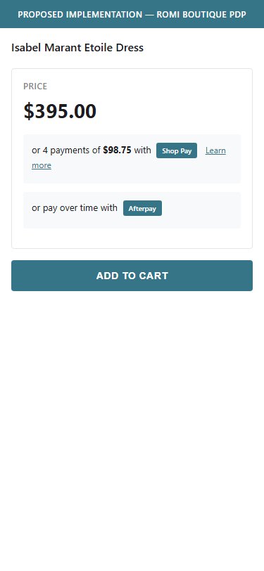Proposed Implementation — Romi Boutique